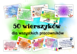 Wierszyki dla pracowników szkół i przedszkoli
