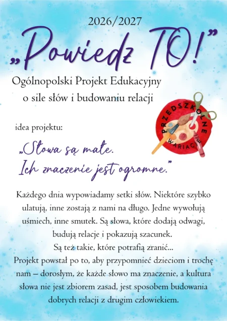 "Powiedz TO!" - Ogólnopolski Projekt Edukacyjny