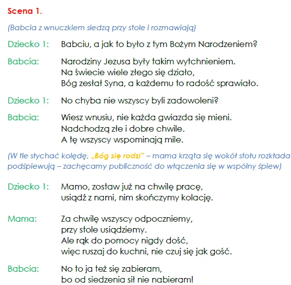 Rodzinne Święta - scenariusz przedstawienia Boże Narodzenie (PDF) - obrazek 3
